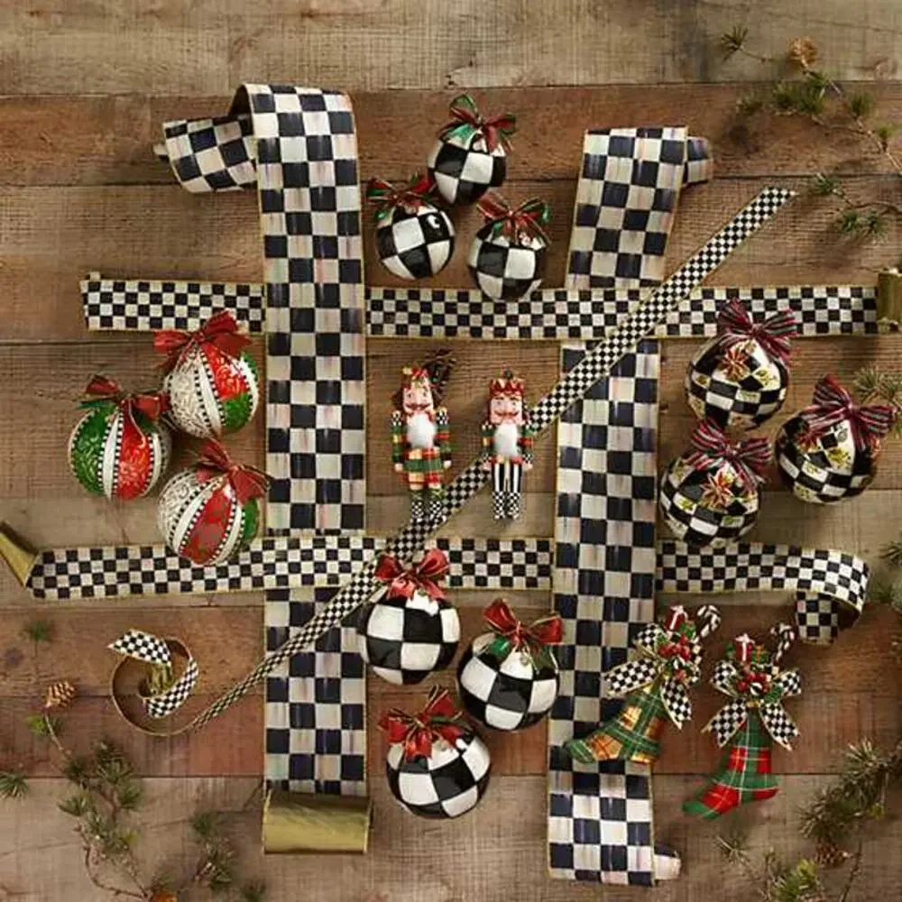 MacKenzie-Childs Jester Fancy Ornaments Large Set of 3 New